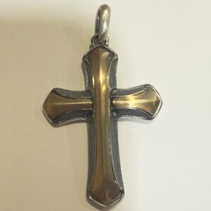 David Yurman Cross pendent with 18k gold